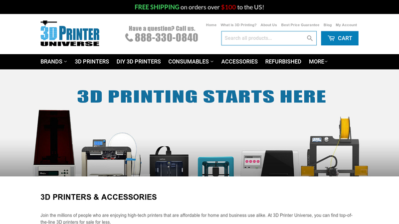 3D Printer Universe | Buy Best 3D Printers Kits For Beginners & Expert