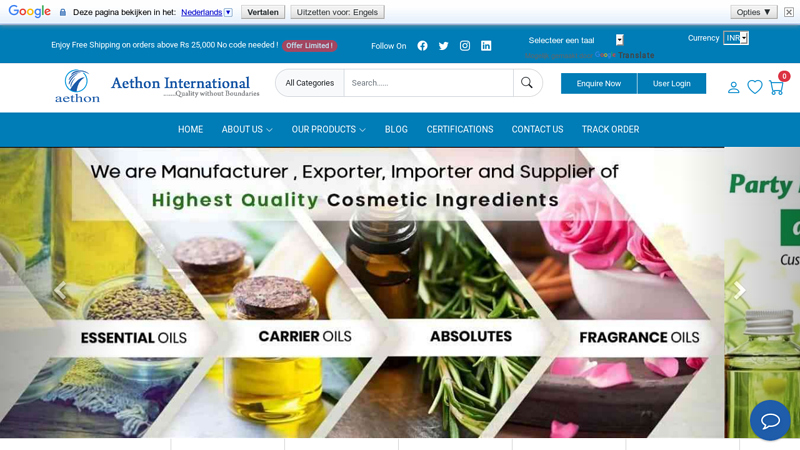 Essential Oil Manufacturers, Hydrosol, Carrier Oils Exporters