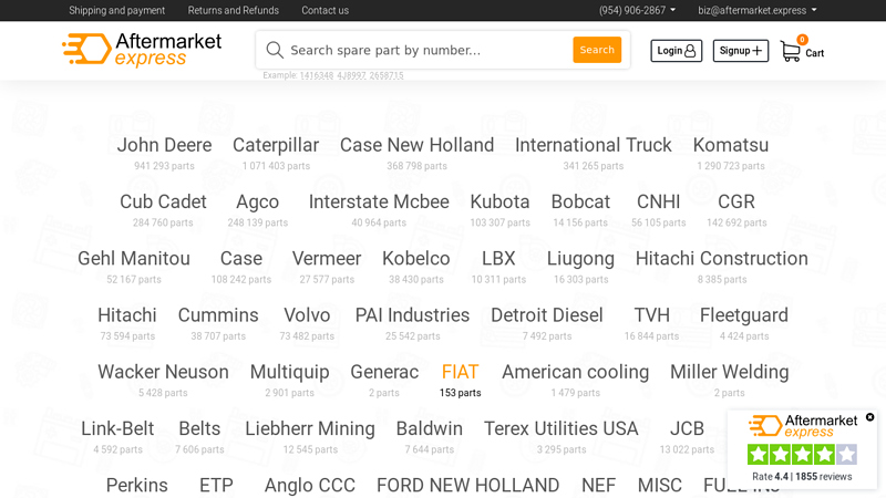 AFTERMARKET AND OEM PARTS FITS CATERPILLAR, JOHN DEERE, KOMATSU - AFTERMARKET.EXPRESS