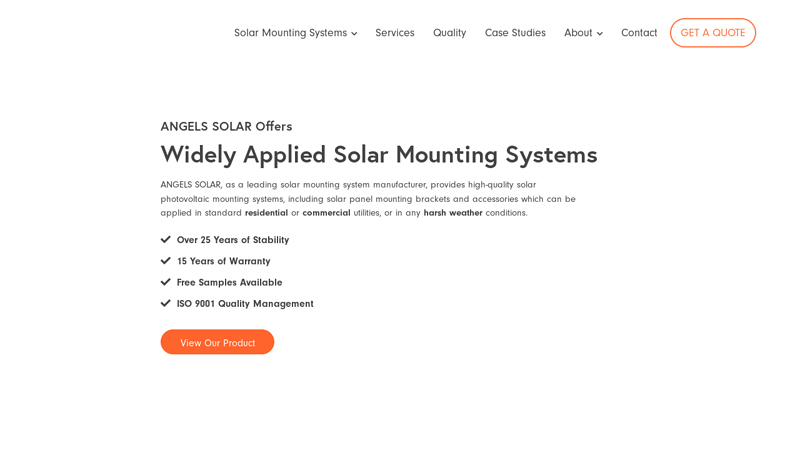 Solar Mounting System Solar Farm Solar Power Plant | ANGELS SOLAR