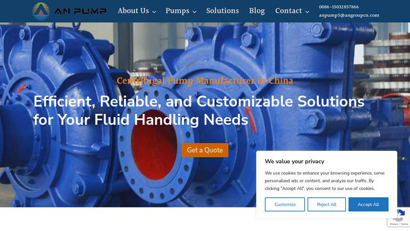 Pumps - Centrifugal pump Manufacturer - An Pump Machinery