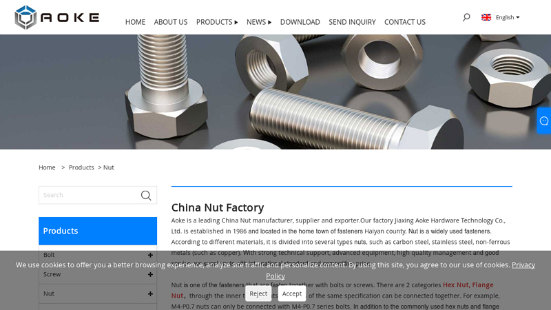 Image of China Nut Manufacturers & Suppliers