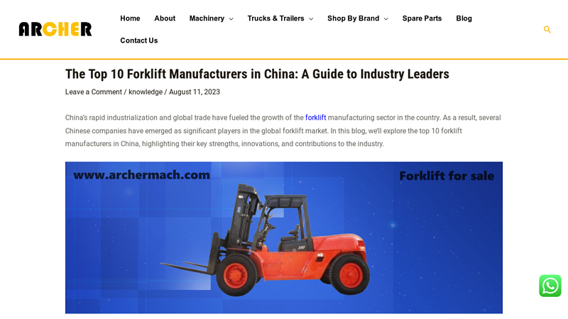 Image of The Top 10 Forklift Manufacturers in China: A Guide to Industry Leaders