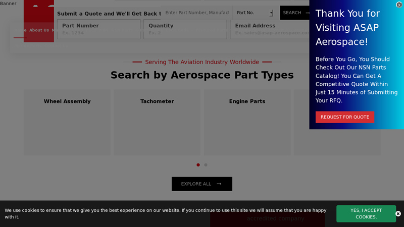 Aircraft Parts Distributor | NSN Parts Supplier in USA - ASAP Aerospace