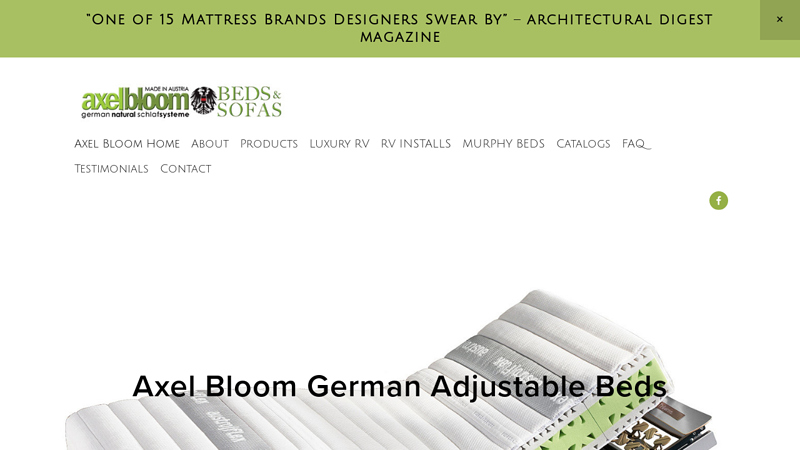 German Adjustable Bed + European Mattress Bed