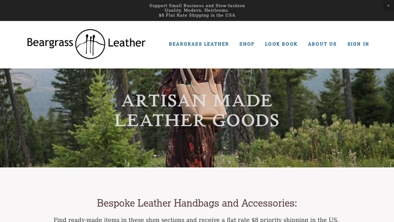 Beargrass Leather -- Montana Made Leather Handbags and Purses