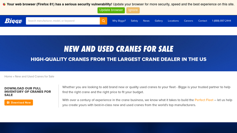 Image of New and Used Cranes for Sale | Bigge.com