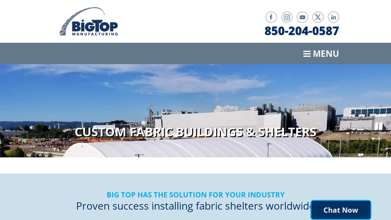 Custom Fabric Structures & Buildings | Big Top Shelters