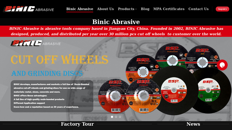 Industrial Abrasive Cutting Tools Manufacturer,Corporation Binic Tools