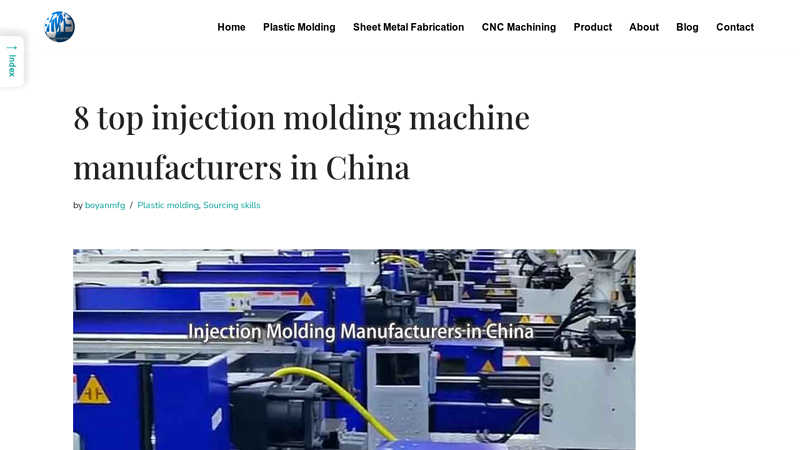 Image of 8 top injection molding machine manufacturers in China