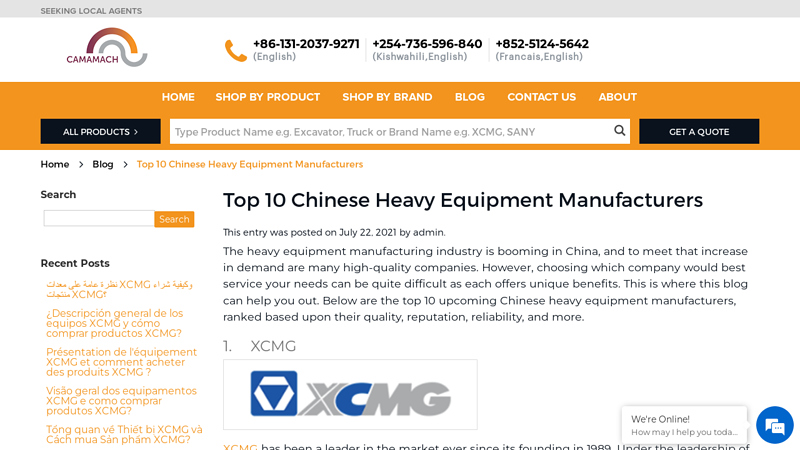 Image of Top 10 Chinese Heavy Equipment Manufacturers