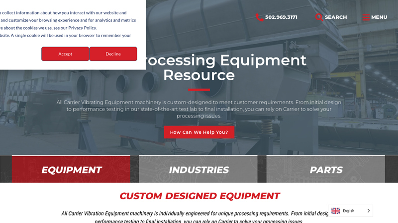 Carrier Vibrating Equipment, Inc. | Process & Foundry Equipment