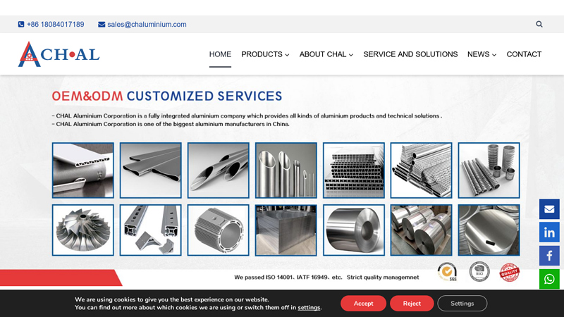 Aluminum Manufacturer in China - Full-service in Aluminum - CHAL