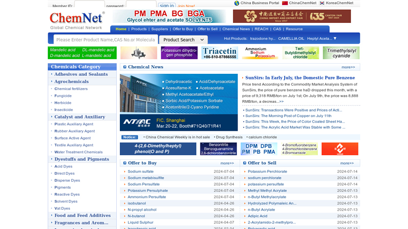 Global Chemical Network - Chemicals Trading Platform for Chemical Suppliers and Chemical Buyers - ChemNet