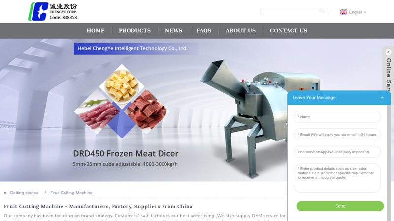 Image of China Fruit Cutting Machine Manufacturers and Factory