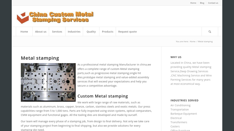 Image of Metal stamping manufacturer and Factory in China