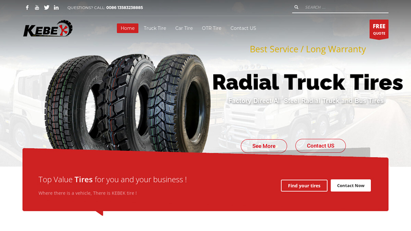 Kebek tire manufacturer - Top quality truck tire, car tire, otr tire factory