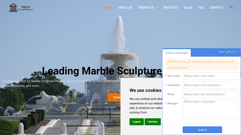 Marble Sculpture | Marble Fountain | Gazebo Supplier - Trevi Sculpture