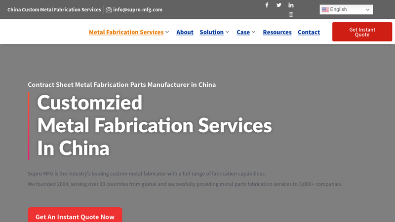 Image of China Custom Sheet Metal Fabrication