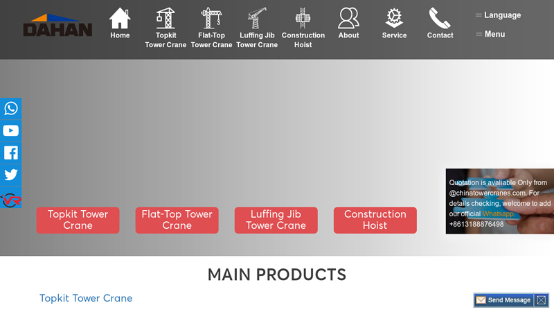 Image of Various Types of Tower Cranes And Construction Hoist--DAHAN