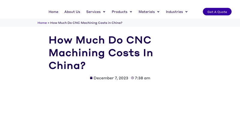 Image of How Much Do CNC Machining Costs in China?