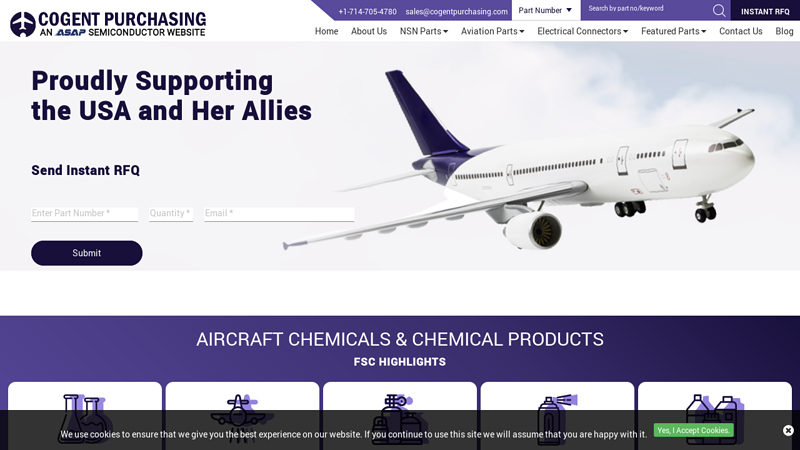 Aerospace and Aviation Parts | NSN Parts and Aircraft Chemical Supplies in USA