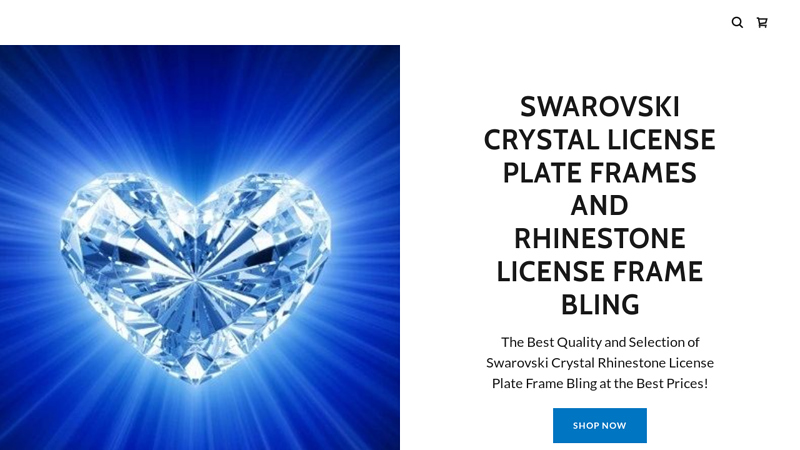 Swarovski Crystal License Plate Frames and Rhinestone License Frame Bling - License Plate Frames