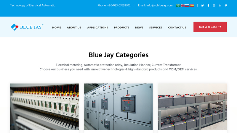 Blue Jay - Industrial Electric Automation Manufacturer - Power & Energy Meters, Automatic protection relay etc.