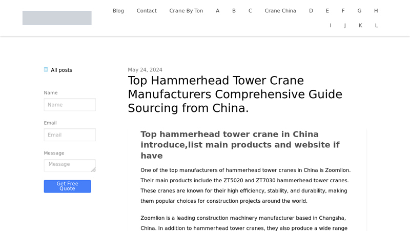 Image of Top types of crane Manufacturer in China.Comprehensive Guide to ...