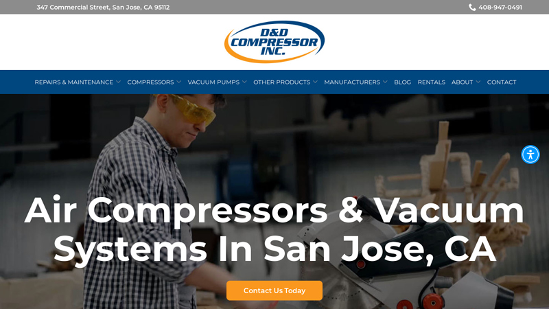 Air Compressors & Vacuum Systems by D & D Compressor Inc, CA