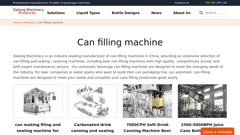 Image of Can filling machine