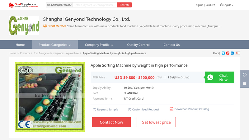 Image of Apple Sorting Machine by weight in high performance