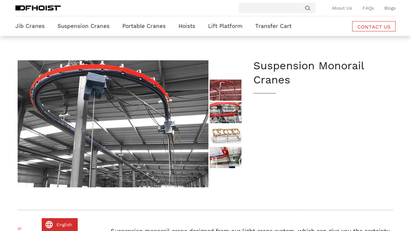 Image of Suspension Monorail Cranes Manufacturer, Supplier, Exporter In China ...