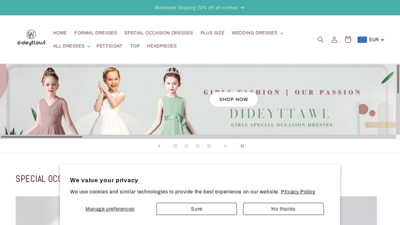 Girls Special Occasion Dresses-Online Shop | Dideyttawl