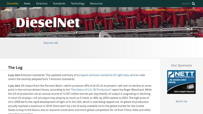 DieselNet: Engines & Clean Transportation Technology