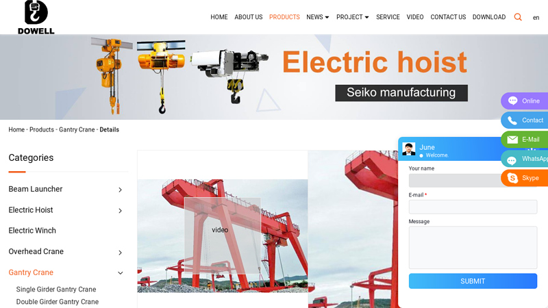 Image of China Gantry Crane Manufacturers and Suppliers