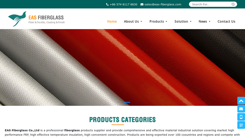 China Fiberglass Yarn, Glass Fabric, Fiberglass Cloth Manufacturer | EAS Fiberglass