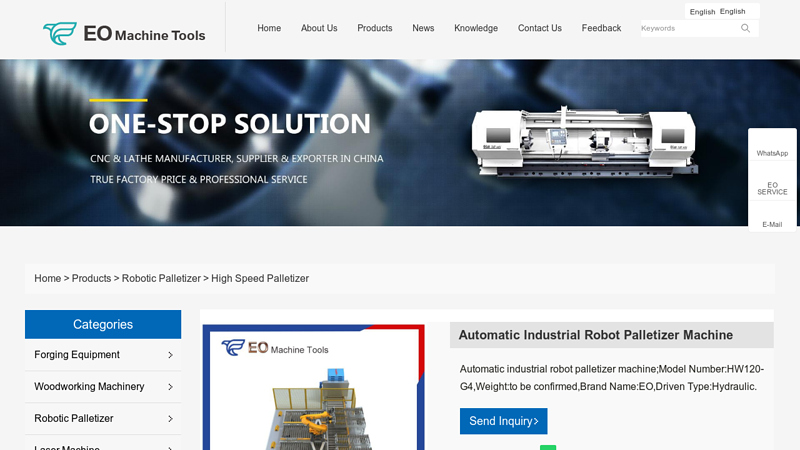 Image of China Automatic Industrial Robot Palletizer Machine Manufacturers and ...