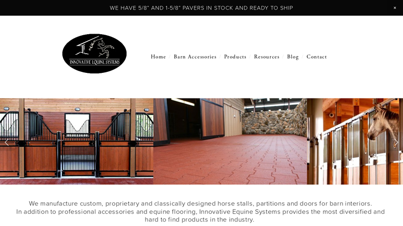 Professional Horse Barn Accessories | Rubber Pavers & Custom Barn Doors