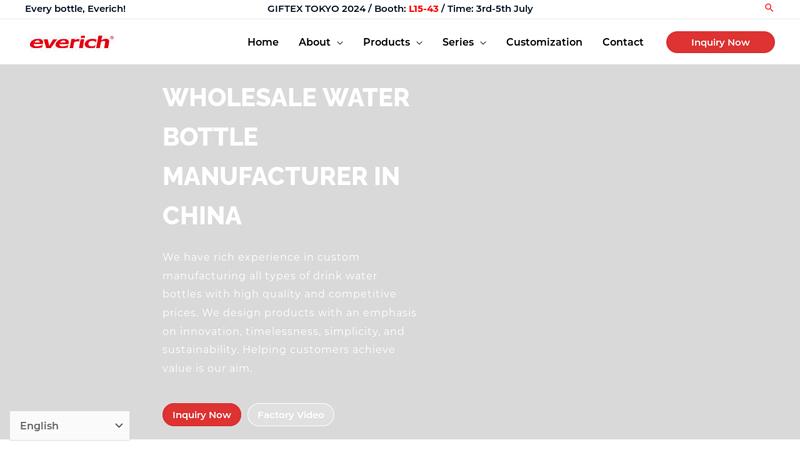 Wholesale Water Bottle Manufacturer In China - Everich