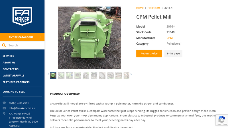 Image of CPM pellet mill