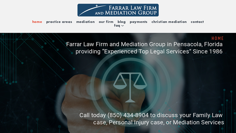 Pensacola Attorney and Mediator With Over 30 Years Experience in Family Law and Personal Injury.