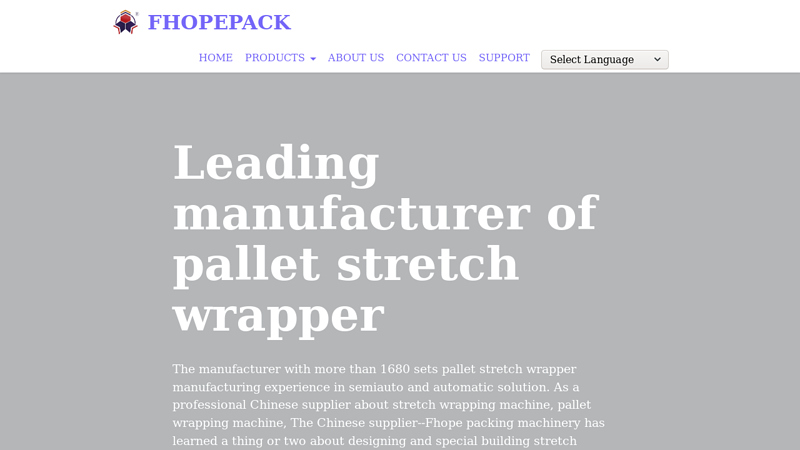 Image of Stretch Wrapping Machine Manufacturer | FhopePack