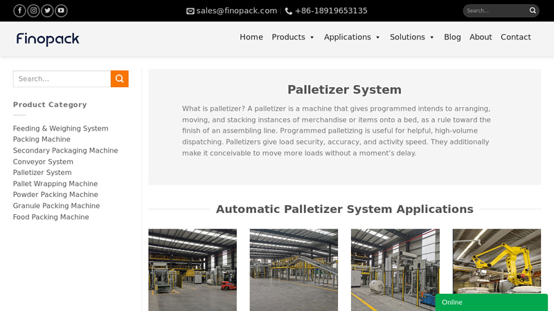 Image of Palletizer Machine | Robotic Palletizer | Palletizing Systems