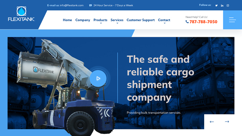 Flexitank  The safe and reliable cargo shipment company