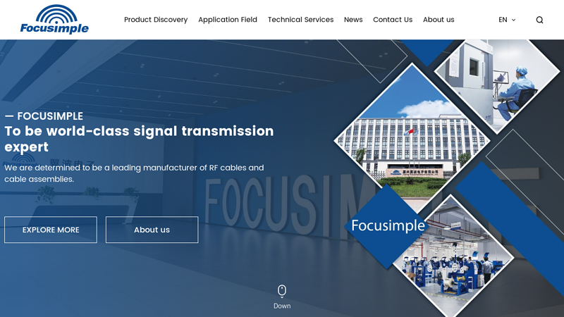 Professional manufacturer and service provider of RF signal transmission cable components - Focusimple Electronics.