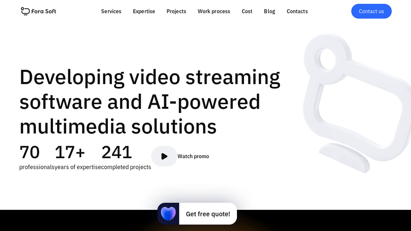 Video streaming & multimedia solutions development - Fora Soft