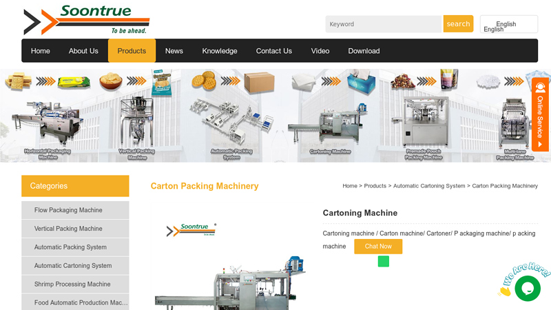 Image of China Cartoning Machine Suppliers and Manufacturers