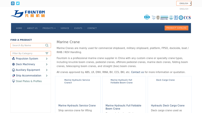 Image of Marine Crane Designer And Manufacturer In China | Fountom Marine