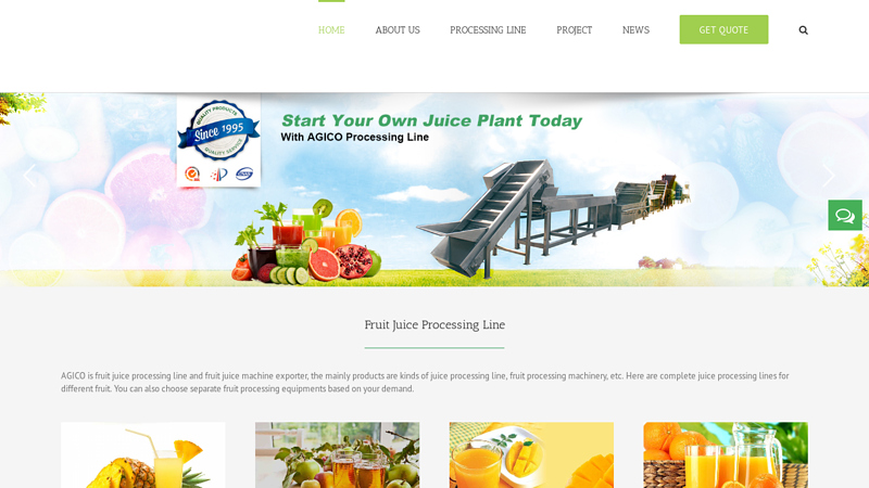 Image of Fruit processing machinery and equipments supplier in China